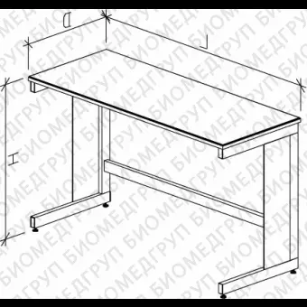 Стол лабораторный высокий, 1800х750х900, столешница столешница Монолитная Керамика