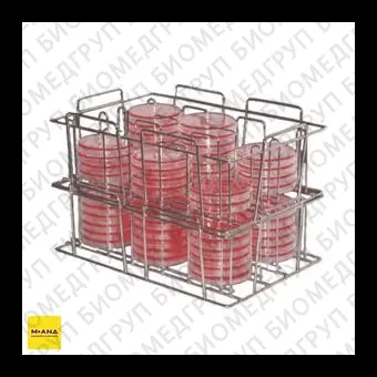 Штатив для хранения 36 чашек Петри, диаметр чашек 50 мм, 1 шт, Interscience, 241055