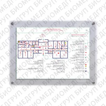 Мнемосхема тактильная 200x300 из композита с прямым креплением из оргстекла