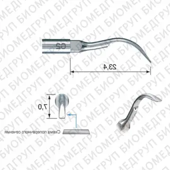 G2E  насадка для удаления зубного камня для скалера EMS
