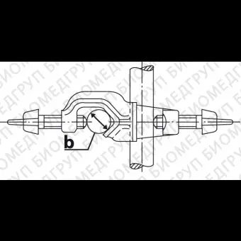 Узел крепежный, винт с изогнутой головкой в форме сердца M6, d 16,5, угол 90180, резьба 6, нержавеющая сталь, Bochem, 5301