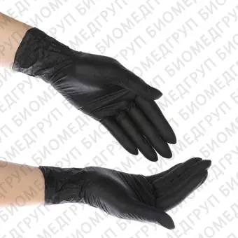 Перчатки нитриловые, длина 24 см, черные, размер L, 50 пар/уп., Импорт, MNFTB004/ BNFTB004ду