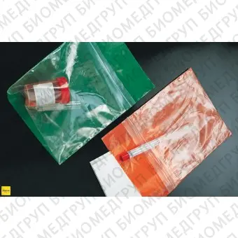 Пакеты 160x165 мм, для упаковки образцов, с застежкой молнией, зеленые, кенгуру, Deltalab, V 160230, 100 шт.