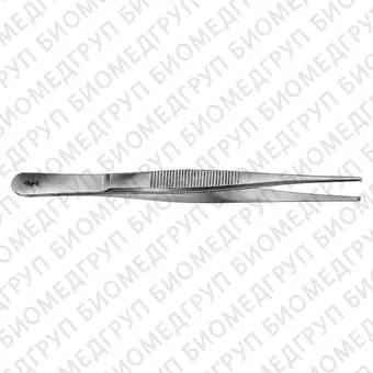 BD535R  пинцет хирургический, средний, зубчики 1х2, длина 130 мм