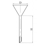 Воронка лабораторная с длинным стеблем, стекло, d 56 мм, h 150 мм, Россия, 1798