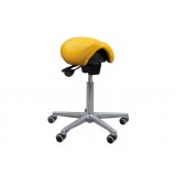 Эрготерапевтический специальный стул-седло, урезанное сиденье, Cutaway seat, винил, со спинкой