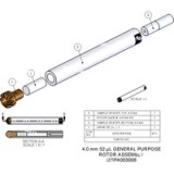 Ротор в сборе, 4,0 мм, 52 мкл; Включает втулку ротора, приводной наконечник, нижнюю прокладку и крышку